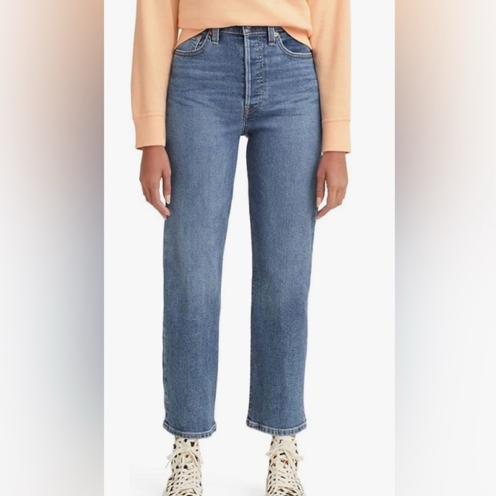 LEVI’S Ribcage Straight Ankle Jeans
